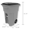 Toter 64 Gal. Trash Can Greenstone with Quiet Wheels and Lid ANA64 - alternate 2